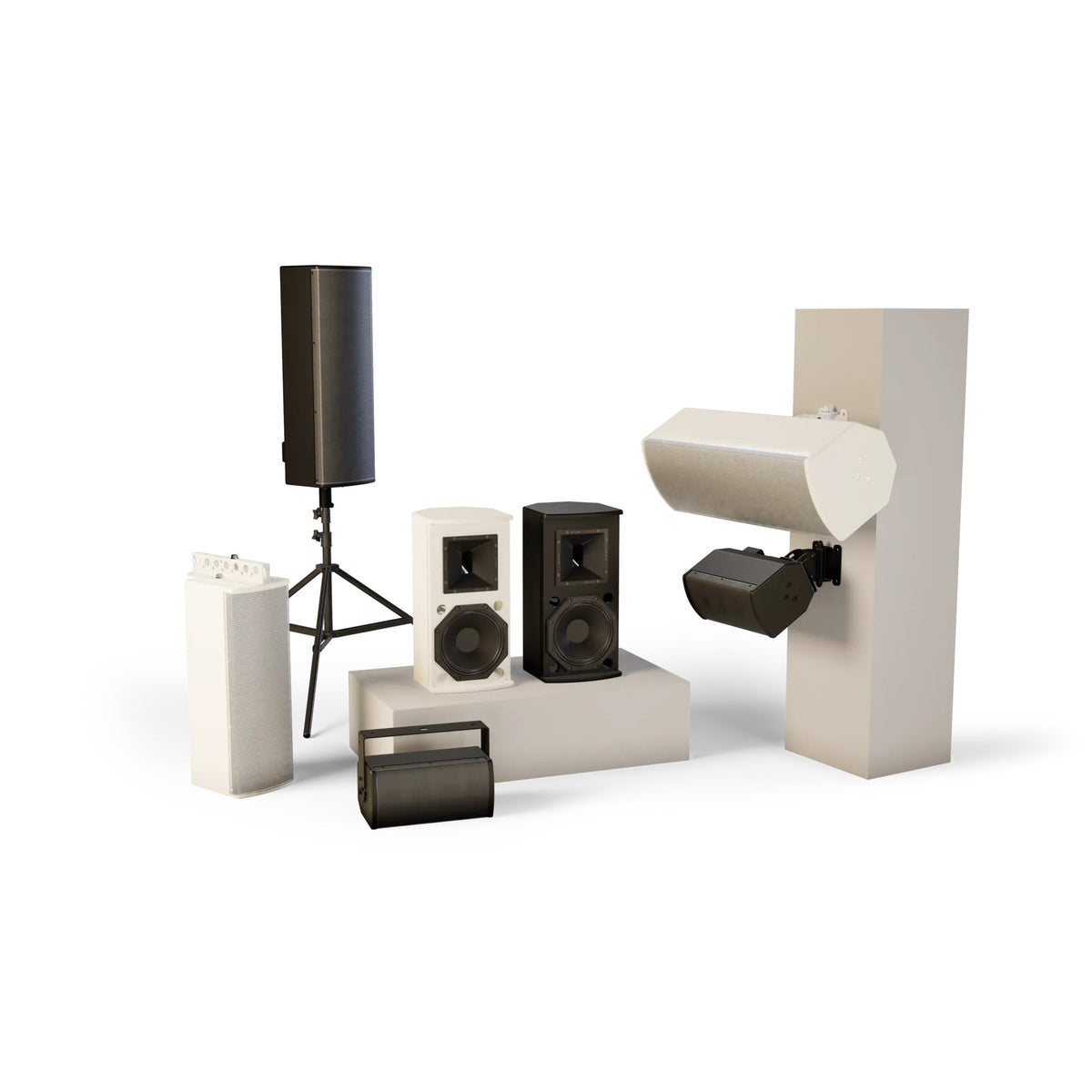 Bose AMU208 white speaker with included U bracket mounting hardware