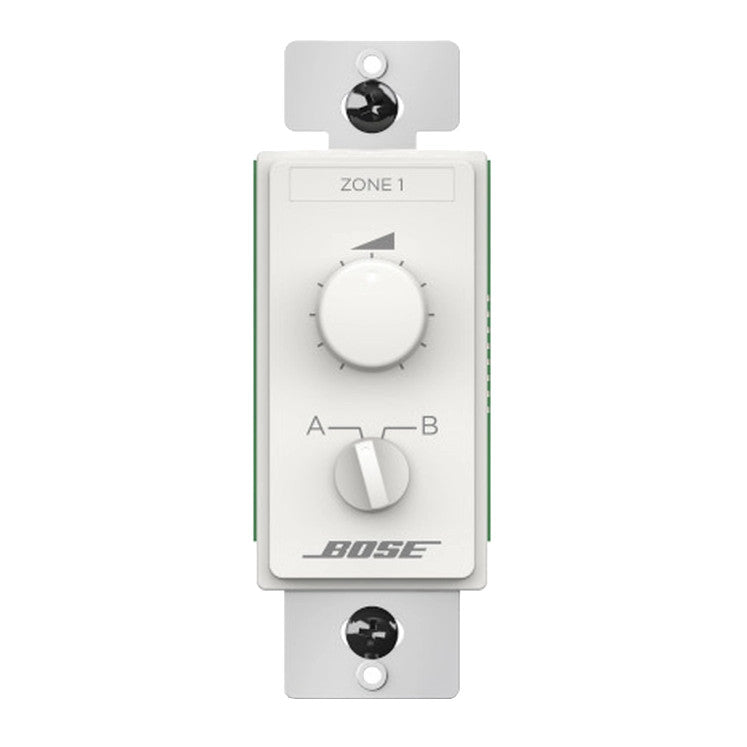 Bose ControlCenter CC-2 white zone volume and source selector wall plate front view