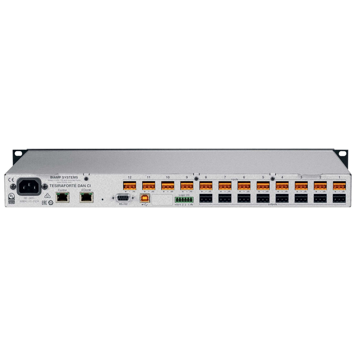 Biamp TesiraFORTE DAN CI 12x8 AEC Dante DSP, view 2
