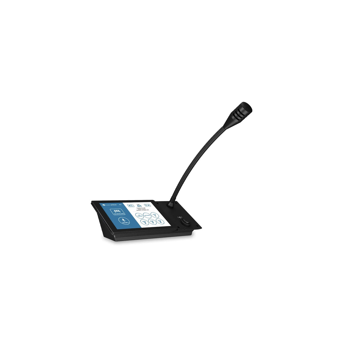 Q-SYS PS-TSCG3 Desktop Gooseneck: Touchscreen Paging Station Desktop, Gooseneck Mic, view 2