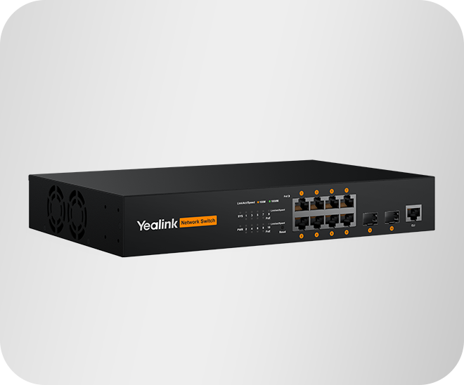 Yealink RCH80 switch rear panel ports