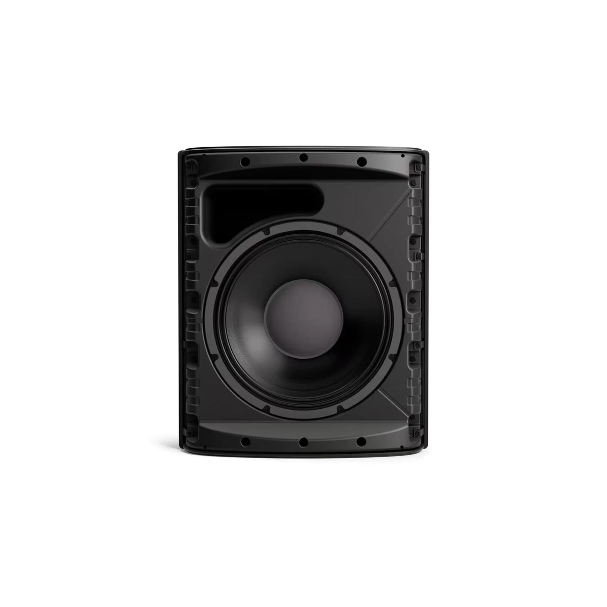 Bose DesignMax DM12SE black speaker close up of perforated aluminum grille
