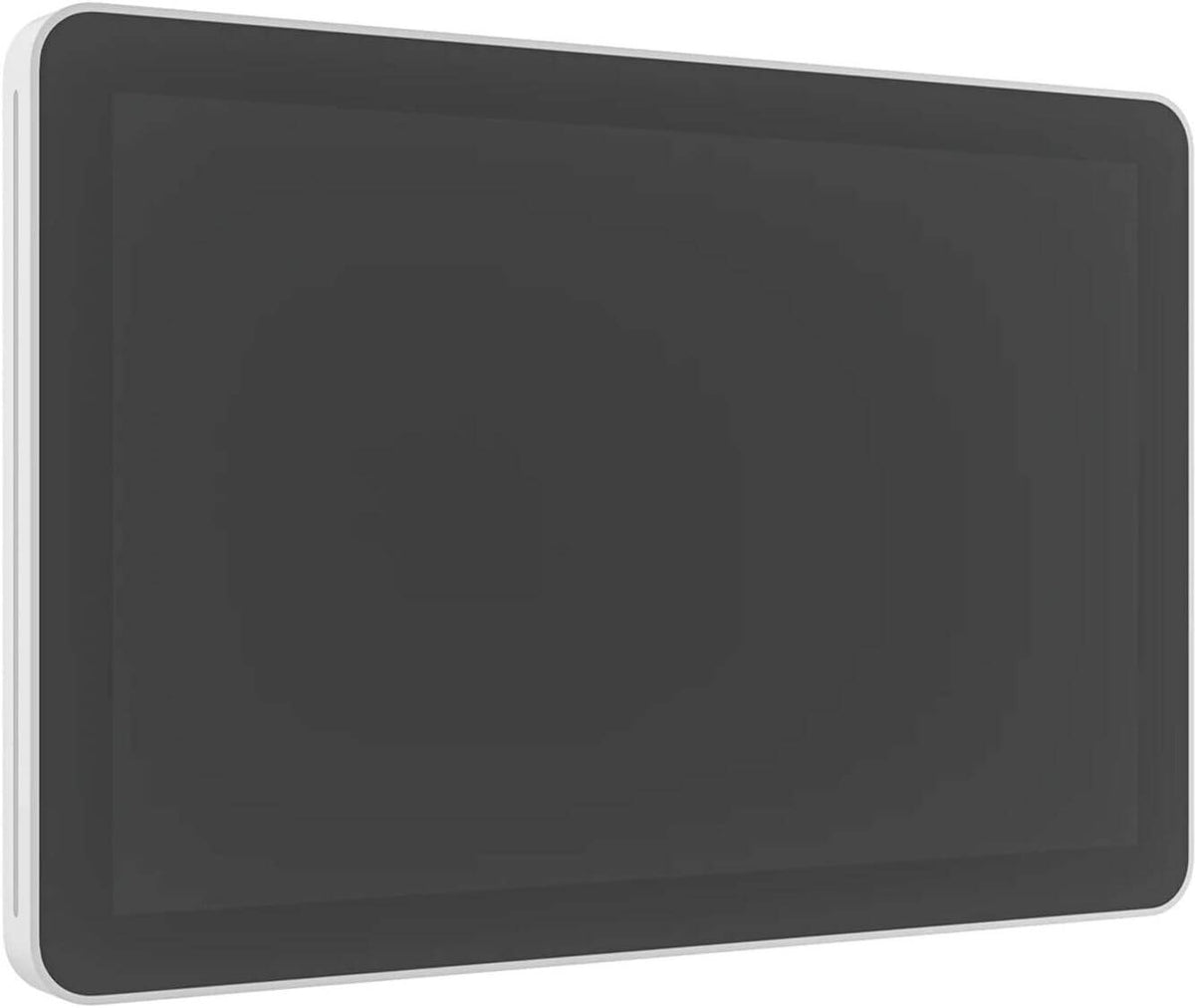Logitech Tap Scheduler touchscreen showing meeting details