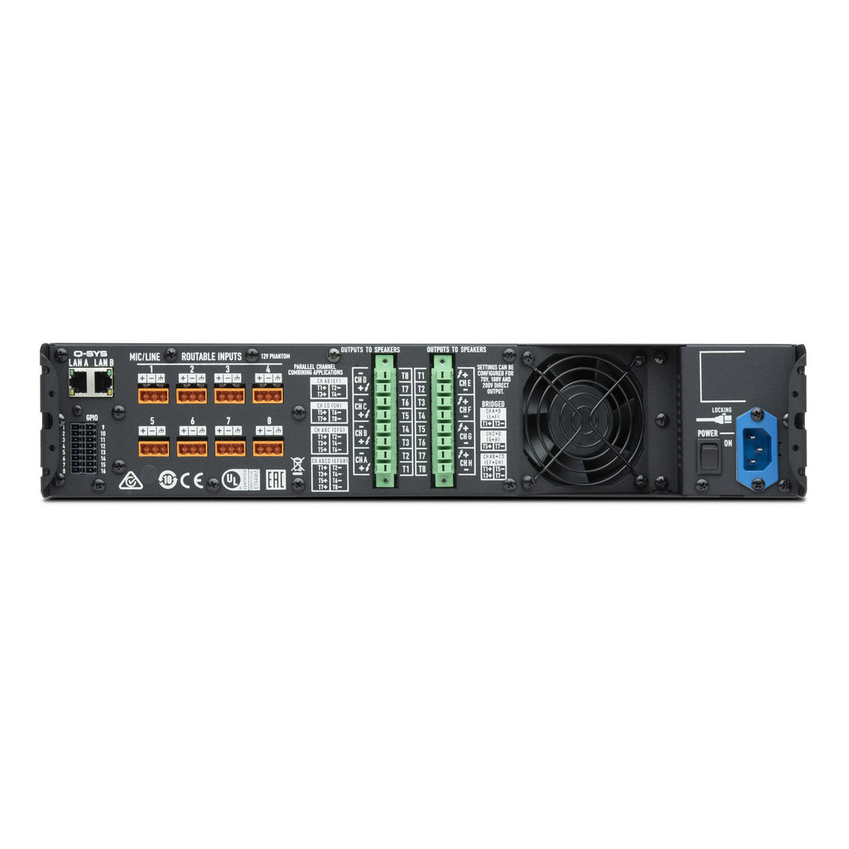 Q-SYS CX-Q 4K8: Eight-channel Network Amplifier, view 6