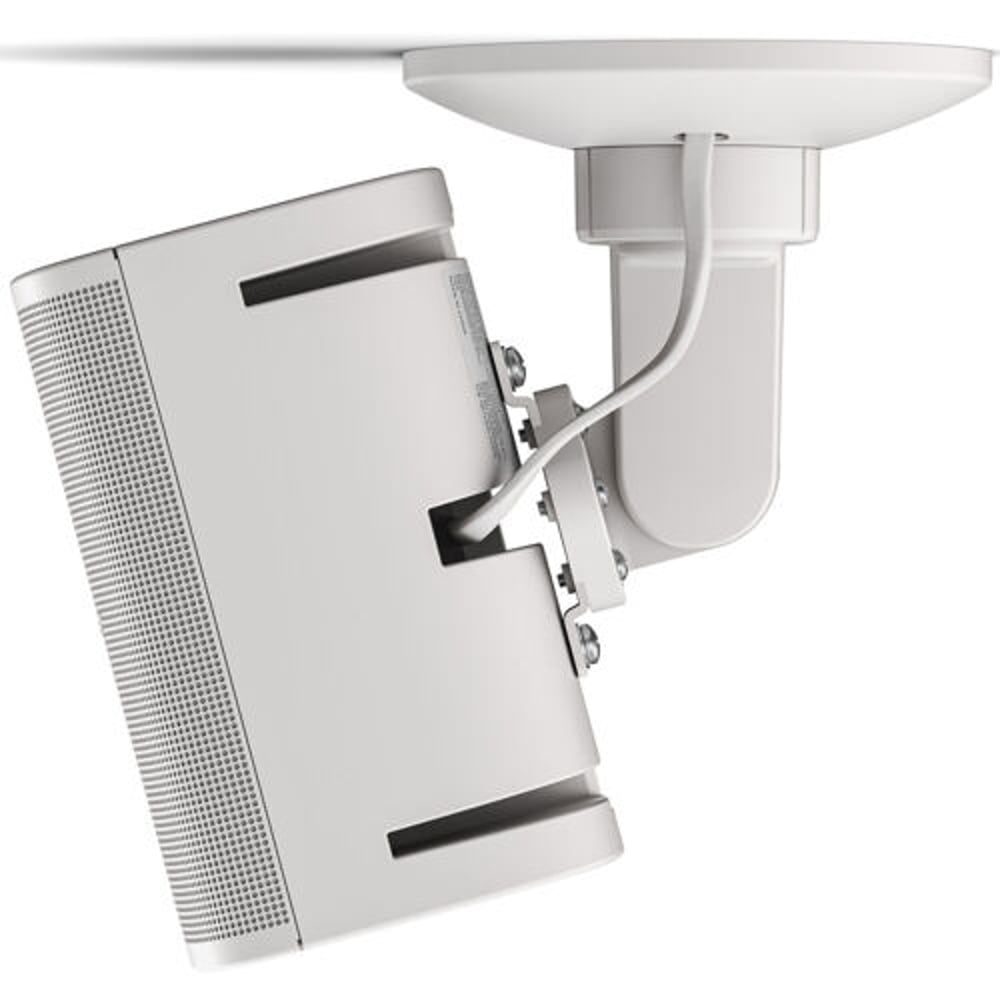 Bose CMB Ceiling Mount Bracket S2 white, close up of bracket hardware