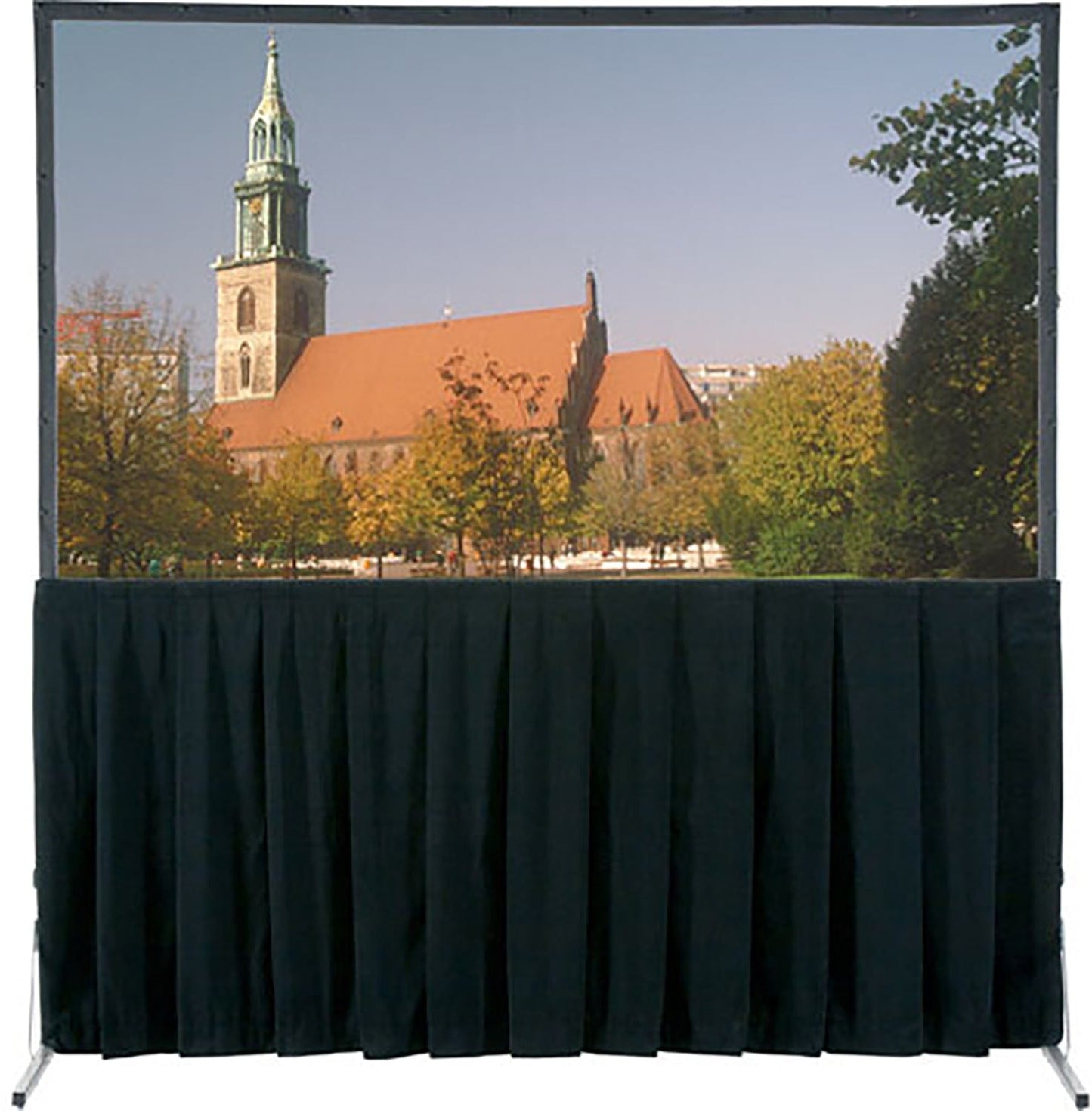 DALITE 39399 Fast Fold Ultra Velour Skirt Drape for 8 x 14-Foot Screens