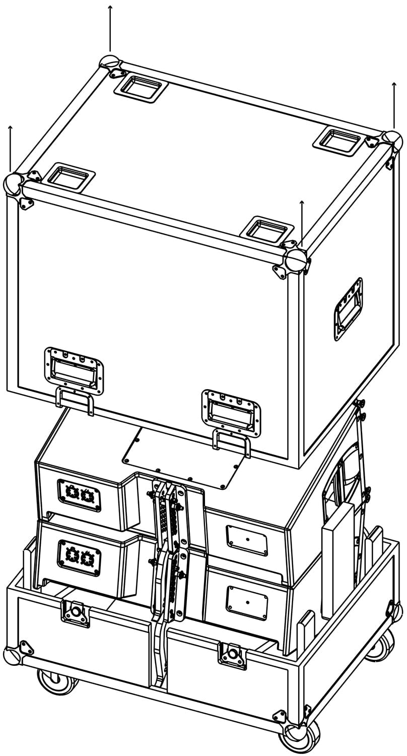 d&b audiotechnik E7462.000 Touring Case for V8 / V12 Loudspeakers - Holds 2