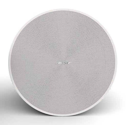 Bose DesignMax DM6C white in-ceiling coaxial loudspeaker front view with grille
