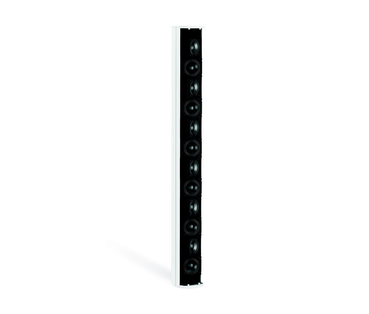 Bose MA12EX white modular column array loudspeaker, white column array angled view