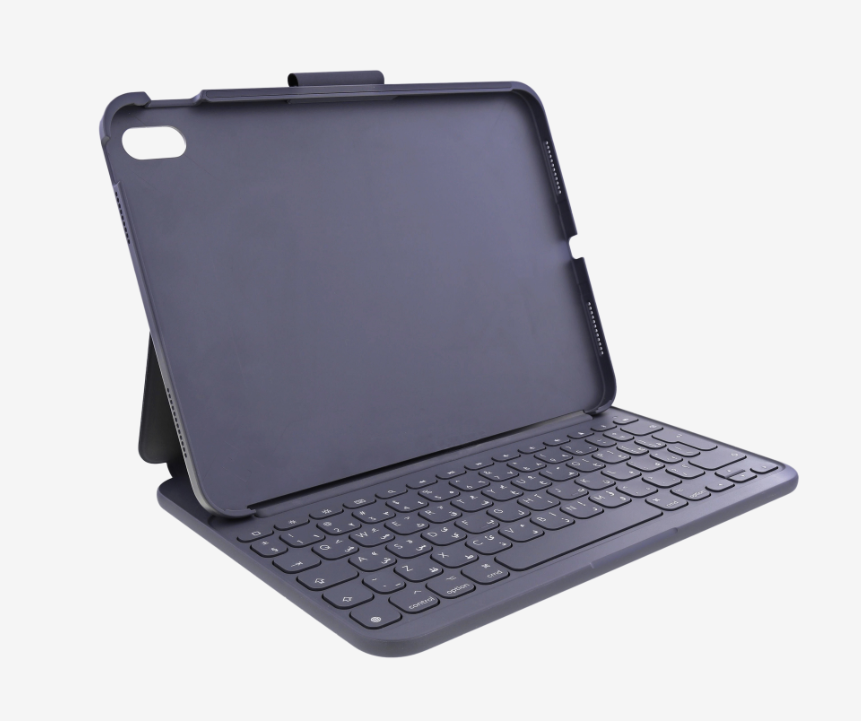 Logitech Slim Folio iPad 10th Gen keyboard layout close up