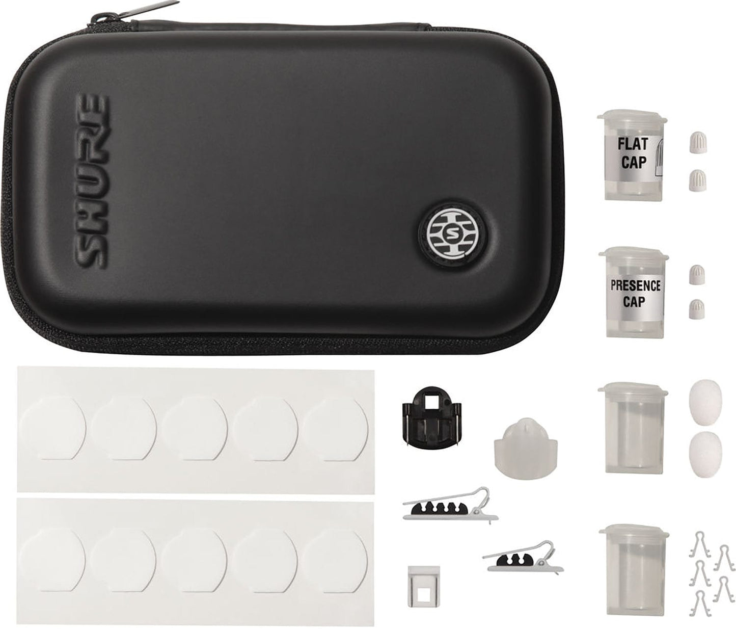 Shure TL48W/O-NC-A TwinPlex Omnidirectional Lavalier Microphone - Bare Wire with Accessories - White