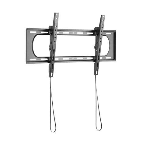 Frontal open-architecture view of the VSYS heavy-duty 80kg display bracket, highlighting optimal cooling and cable access for 4K digital signage installations in high-end DIFC boardrooms, distributed by Trianze Tech
