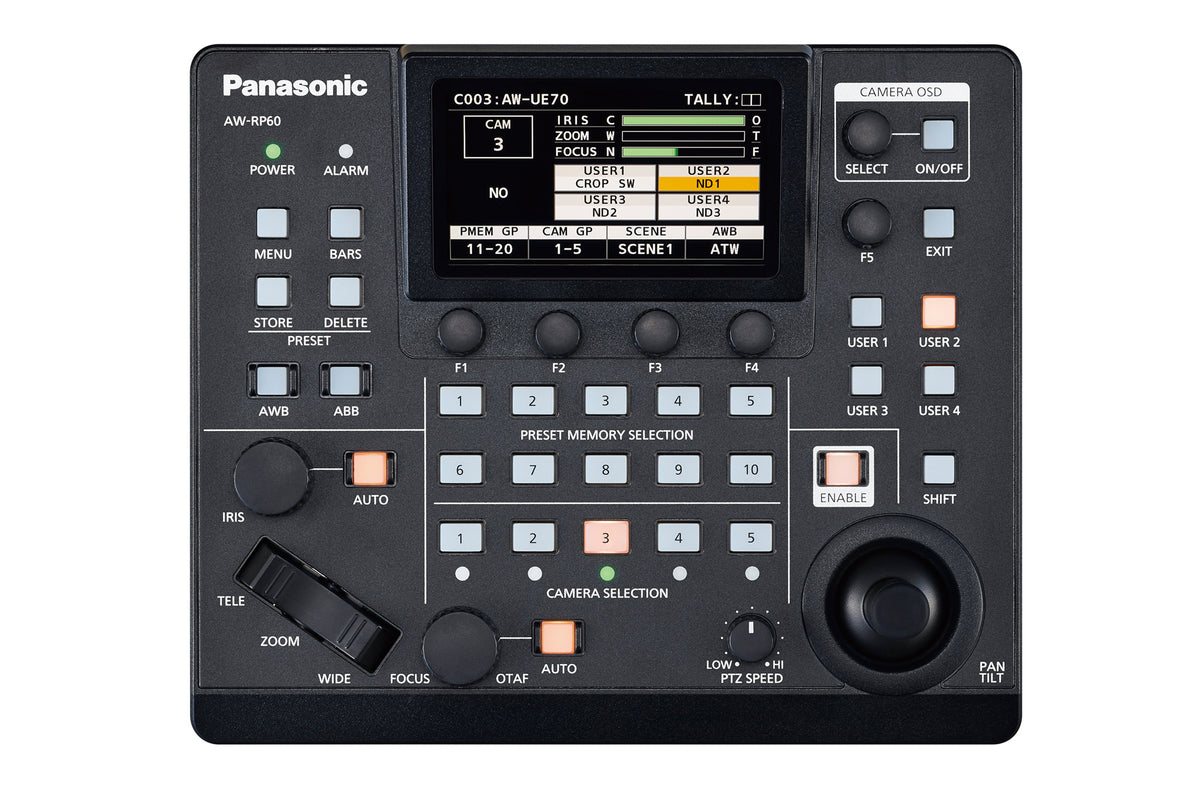 Panasonic AW-RP60GJ: PTZ Camera Remote Controller, view 4
