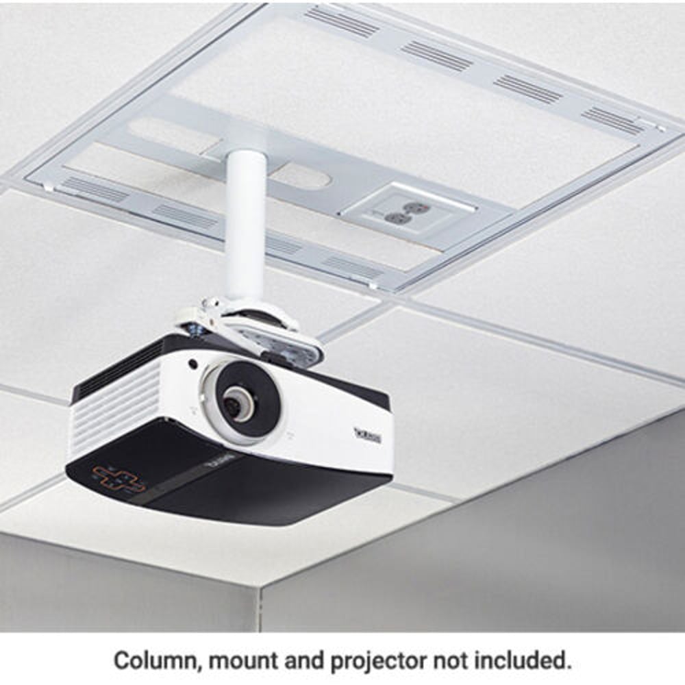 Chief CMS492CP2 2' X 2' Plenum Rated Storage Box And Column Drop with 2-Gang Filter & Surge, view 2