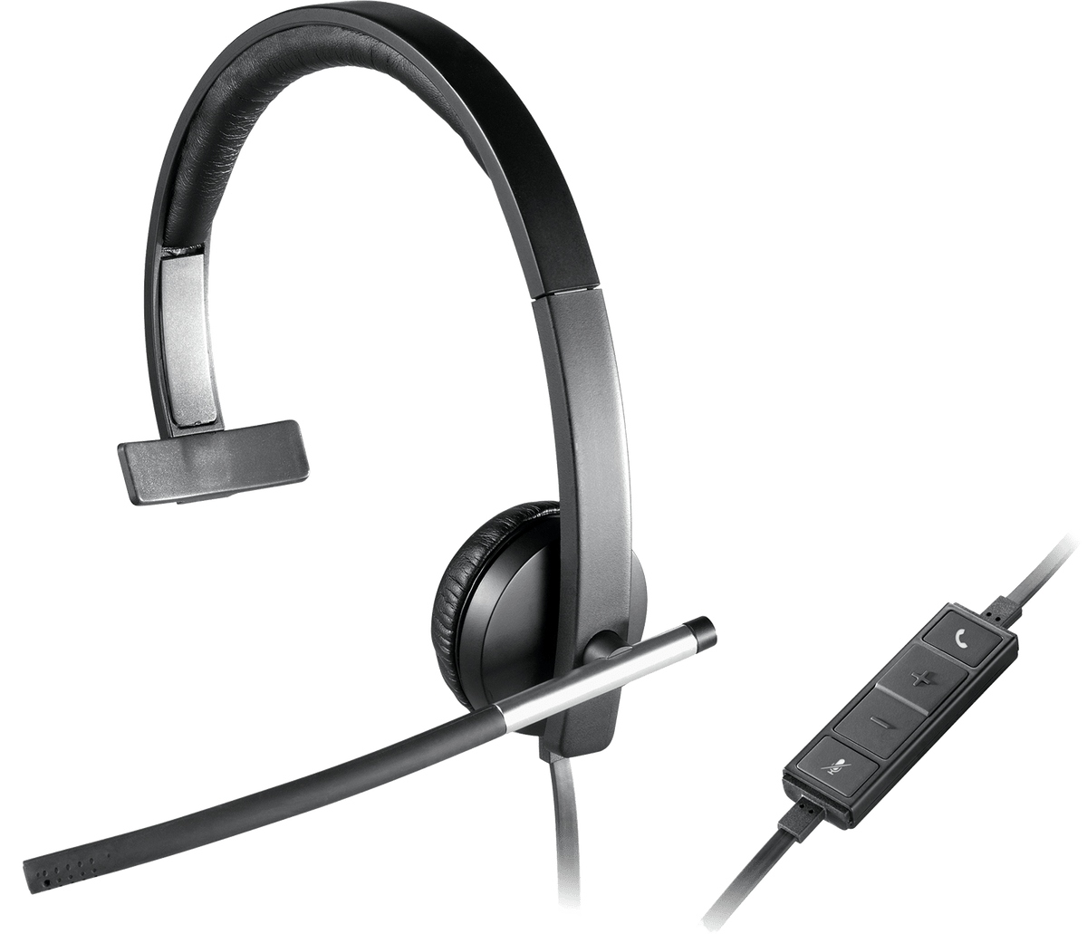 Logitech H650e Mono: USB Wired Headset with Rotating Noise Canceling Boom Mic