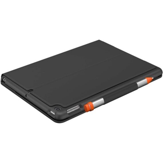 Logitech Slim Folio for iPad Air 3rd Gen Graphite angled view