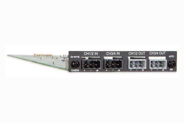 Q-SYS CAES4: 4-ch AES-3 digital I/O card