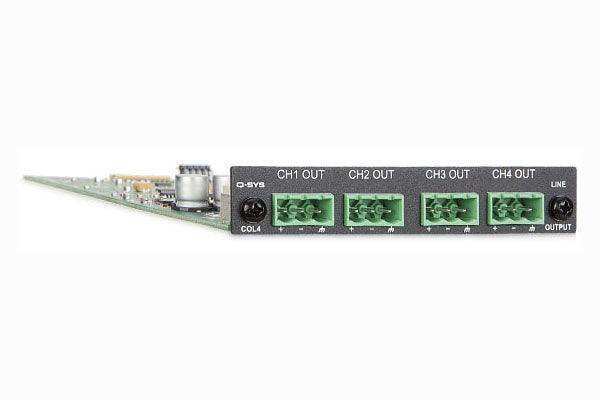 Q-SYS COL4: 4-ch balanced line output card