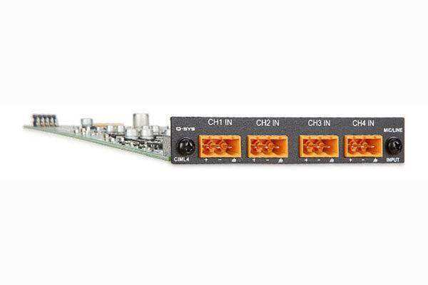Q-SYS CIML4: 4-ch mic/line input card, 48V phantom