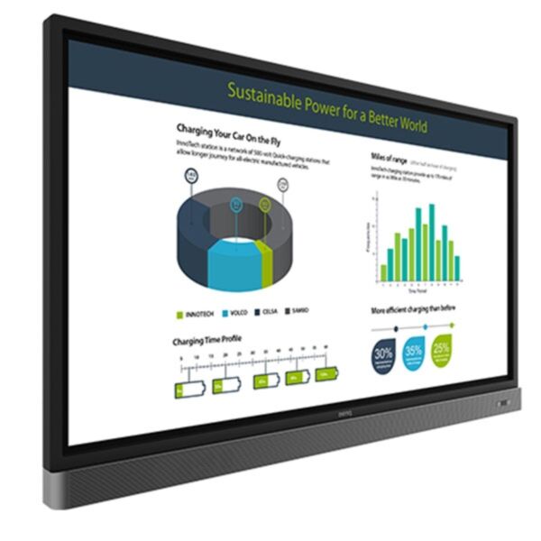 BenQ RP653K 65 inch 4K UHD interactive flat panel, view 3