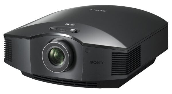 Sony VPL-HW30ES Full HD 3D SXRD home theater projector front angle view