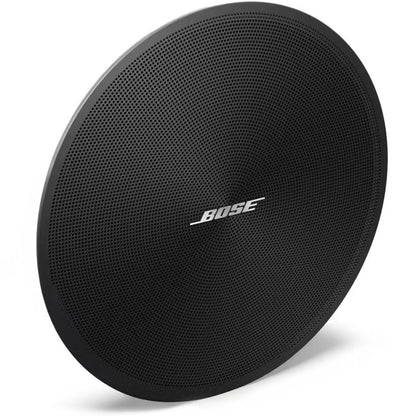 Bose DM5C black grille close up showing micro perforated steel texture