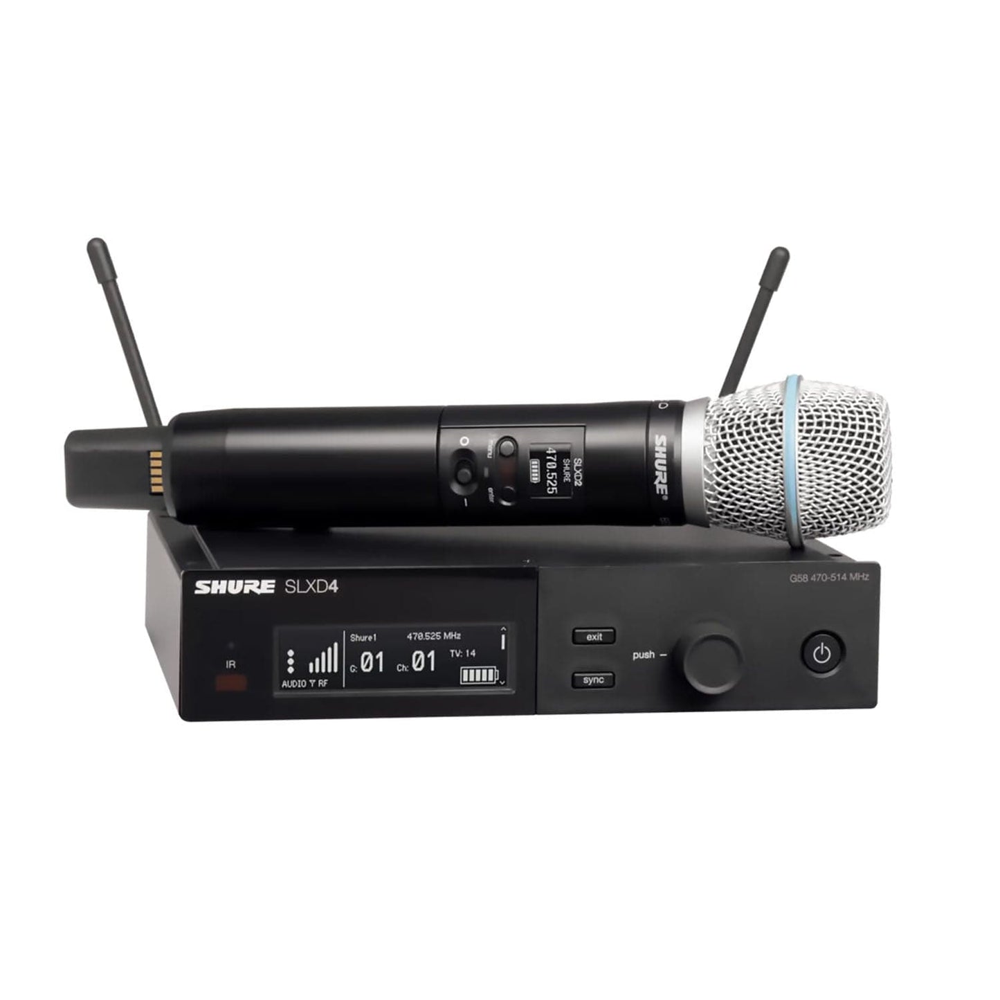 Shure SLXD2/B87A Handheld Transmitter with Beta 87A Capsule - G58 Band