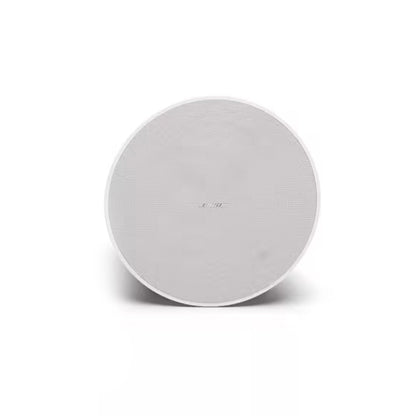 Bose DesignMax DM8C white in-ceiling loudspeaker, front view with white grille