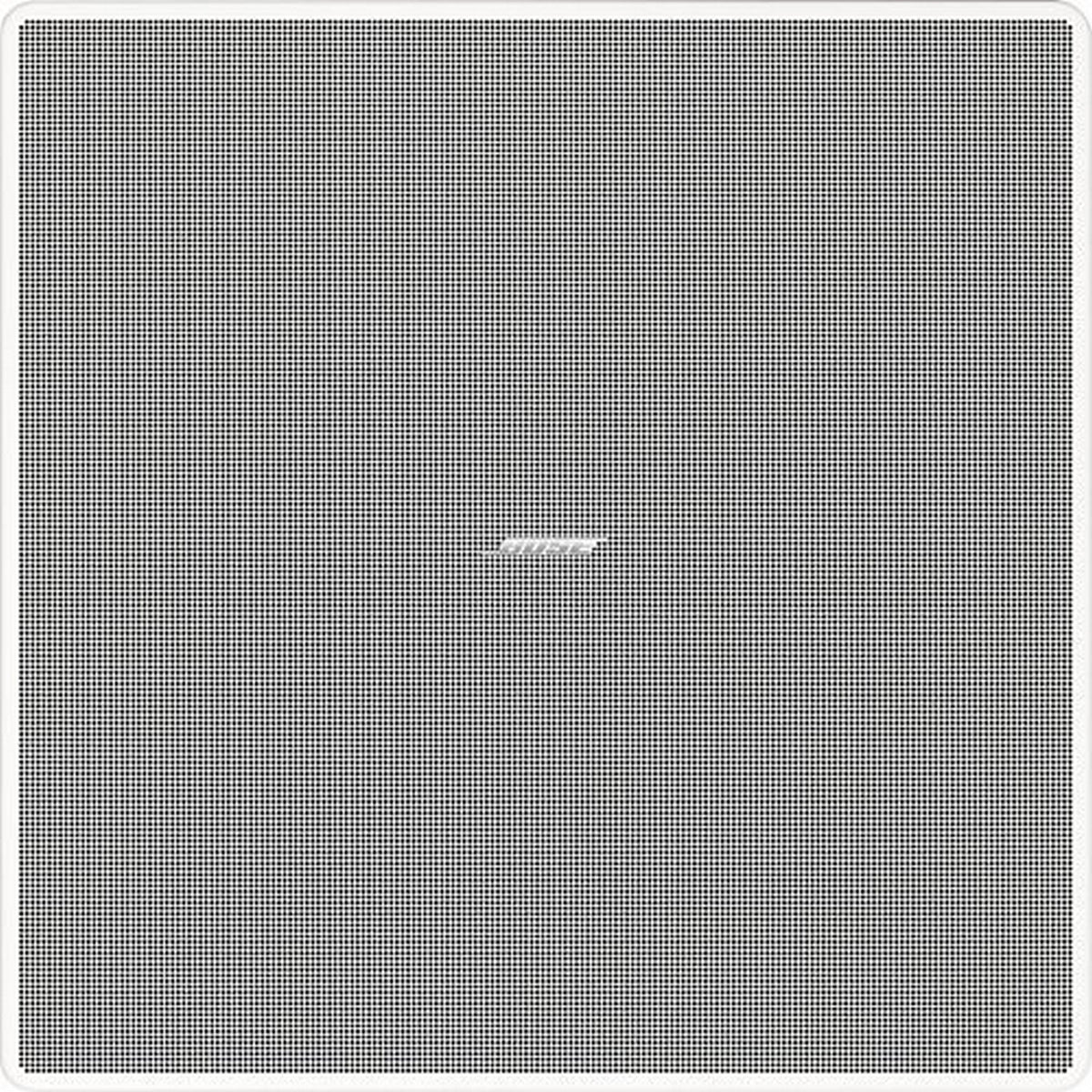 Bose EdgeMax EM180 in-ceiling loudspeaker, open box, front view of the square grille