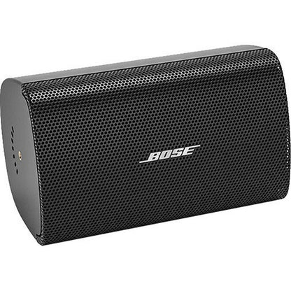 Bose FreeSpace FS2SE black surface mount loudspeaker pair, front view of the black speaker