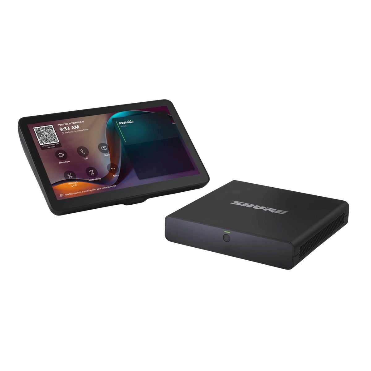 Shure IMXF5 IntelliMix Foundation System touch panel and Teams Rooms compute