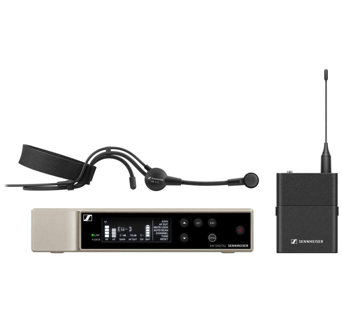 Sennheiser EW-D ME3 SET: Digital Wireless Headworn Microphone System, Frequency R1-6 (520 to 576 MHz)