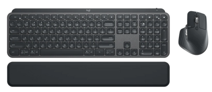 Logitech MX Keys keyboard backlit keys close up