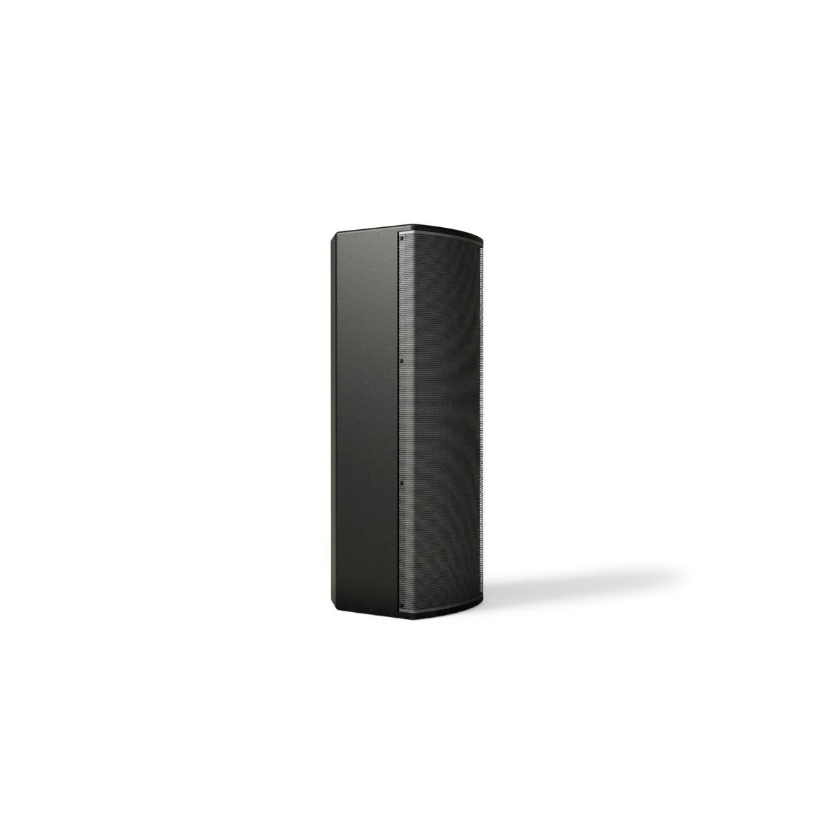 Bose AMU208 ArenaMatch Utility loudspeaker in black, close up of three layer stainless steel grille