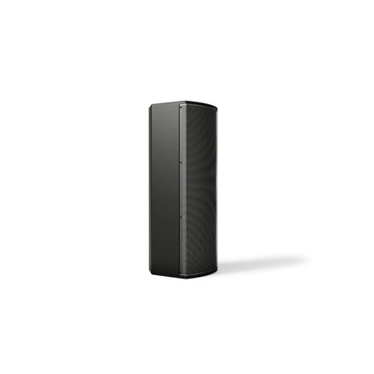 Bose AMU208 ArenaMatch Utility loudspeaker in black, close up of three layer stainless steel grille