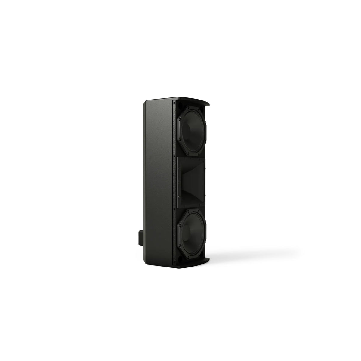Bose AMU208 ArenaMatch Utility loudspeaker in black, weather sealed transformer input cover detail