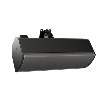 Bose AMU208 ArenaMatch Utility loudspeaker in black, bottom view showing cabinet construction