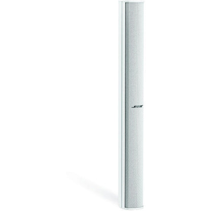 Bose MA12EX white column array loudspeaker mounted on a wall, full length view