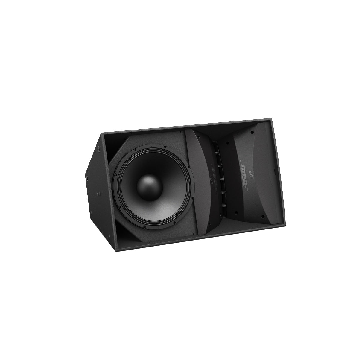 Bose ArenaMatch AM40 80 degree waveguide speaker installed in an outdoor array