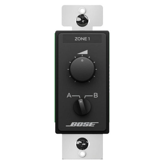 Bose ControlCenter CC-2 black zone volume and source selector wall plate front view