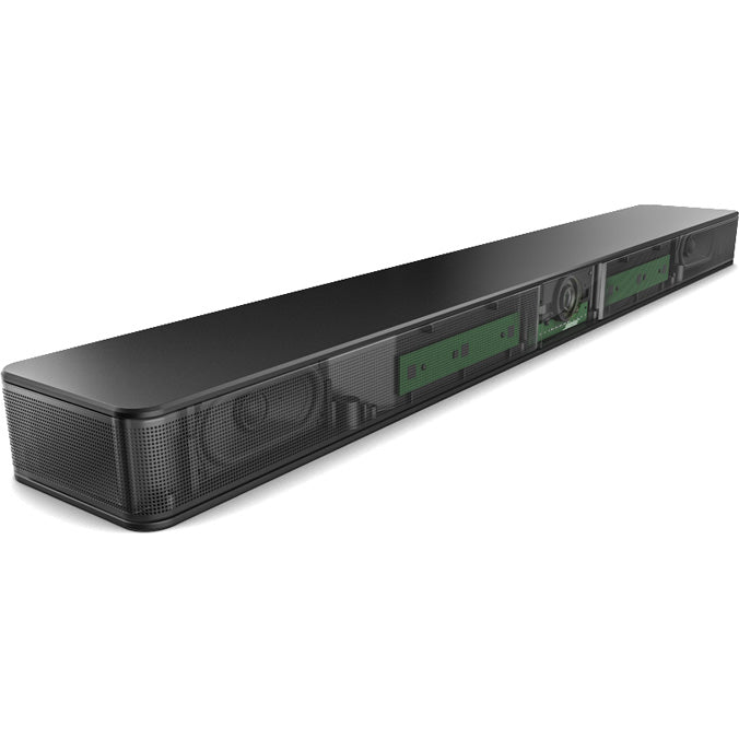 Bose Videobar VB1 mounted below a display in a meeting room