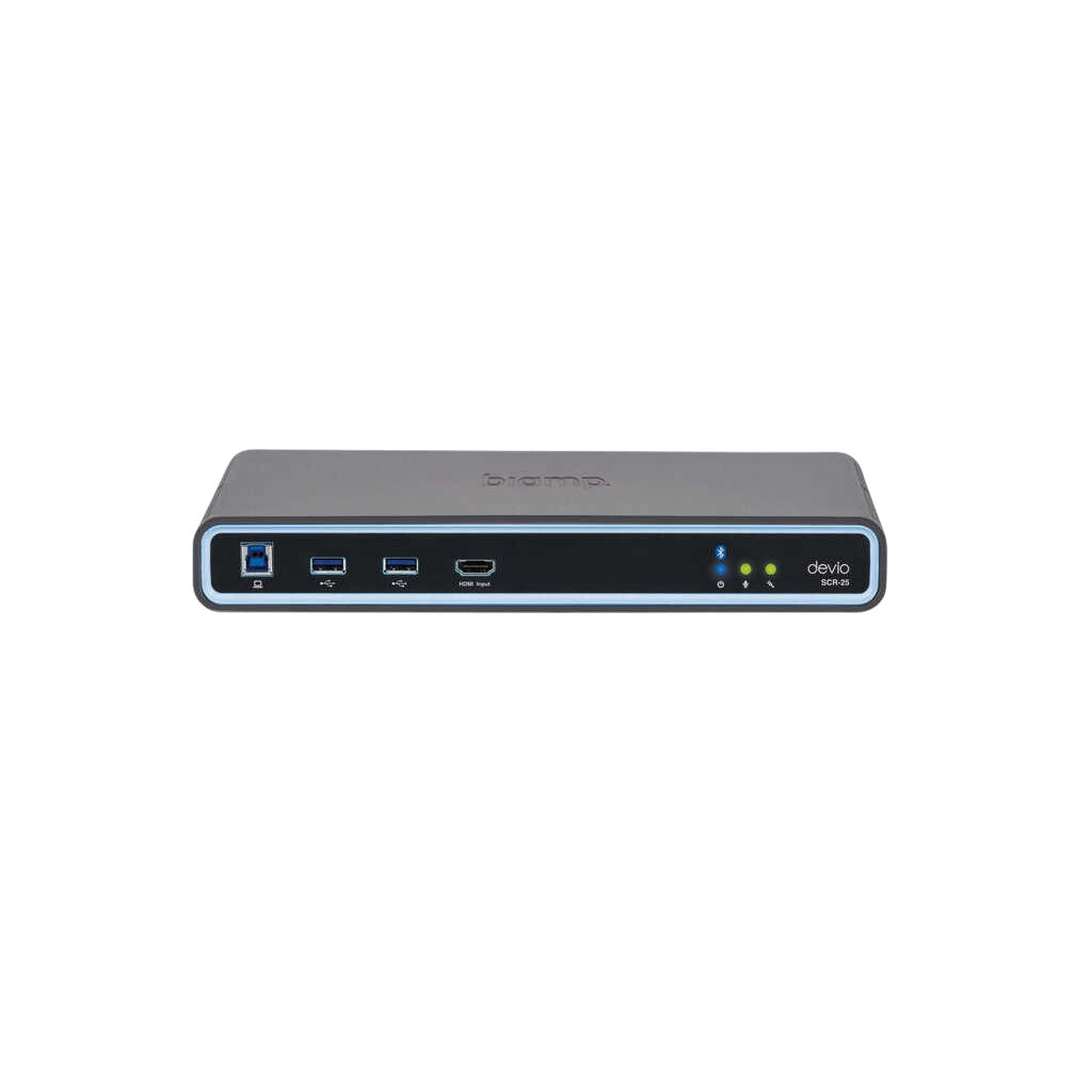 Biamp Devio SCR-25T Conferencing Hub with DTM-1 Beamtracking Tabletop Microphone