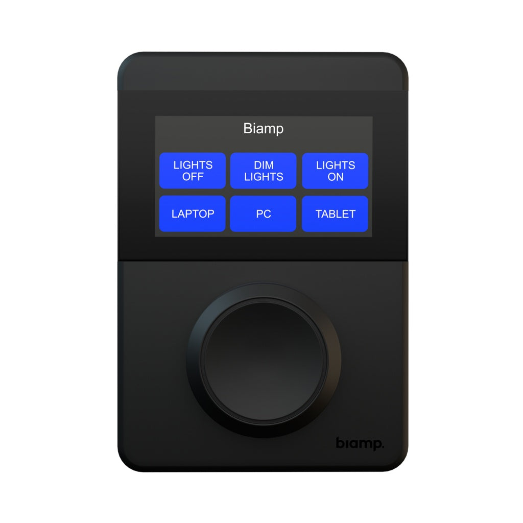 Biamp Apprimo TEC-X 1000 Black Networked Control Pad with LCD for Tesira, Black