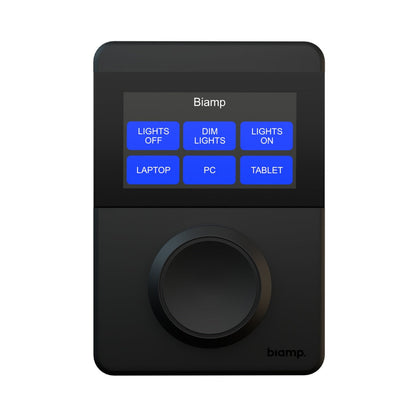 Biamp Apprimo TEC-X 1000 Black Networked Control Pad with LCD for Tesira, Black