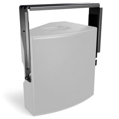 Bose AMM112 U-bracket attached to loudspeaker showing pitch angle adjustment