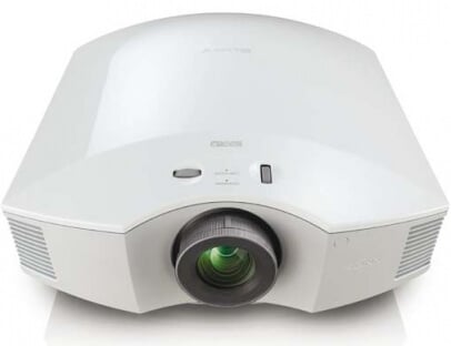 Sony VPL-HW30ES/W home cinema projector in white front view