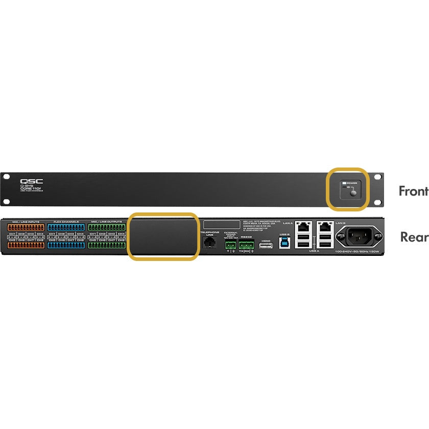 Q-SYS Core 110f: Network and Analog I/O Processor (V2), view 5
