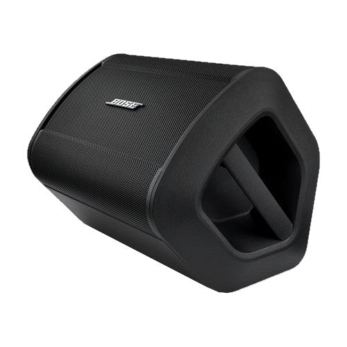 Bose S1 Pro+ mounted on a tripod speaker stand for elevated coverage