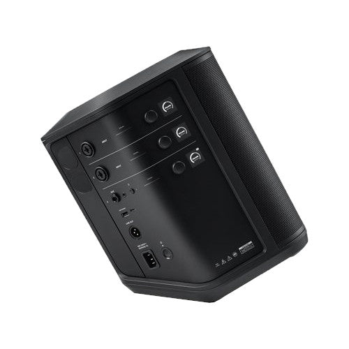 Bose S1 Pro+ rear panel showing XLR and aux inputs