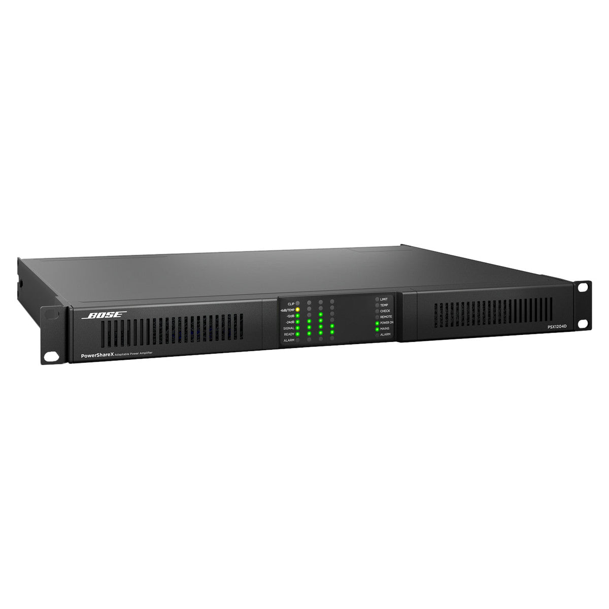 Bose PowerShareX PSX1204D rear panel showing input and output connections